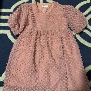 Pretty in Pink Dress with Rhinestone Buttons Size 13-14 big Girls